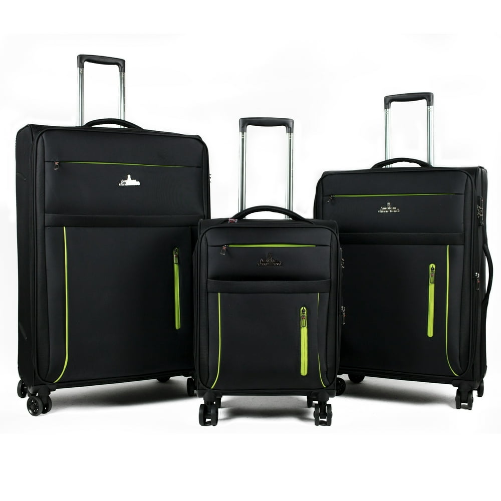 green travel luggage sale