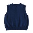 thumbnail image 2 of ZAFUL Women Casual Rib Trim Argyle Crop Sweater Vest Deep Blue S, 2 of 5