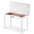 thumbnail image 1 of Uxcell Piano Bench with Storage Keyboard Bench Wooden Piano Stool with Waterproof Padded Cushion, 1 of 7