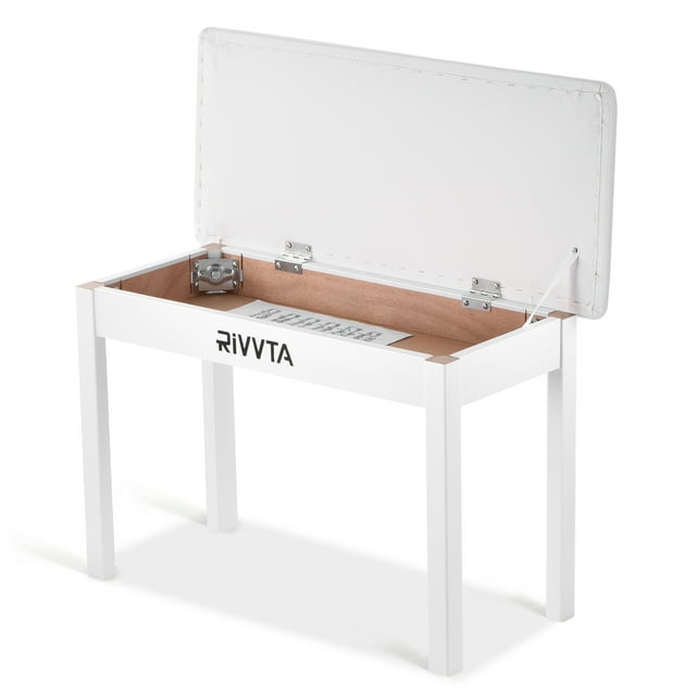 Uxcell Piano Bench with Storage Keyboard Bench Wooden Piano Stool with Waterproof Padded Cushion