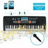 PYLE PKBRD4112 - Digital Musical Karaoke Keyboard - Portable Electronic Piano Keyboard with Built-in Rechargeable Battery & Wired Microphone (49 Keys)