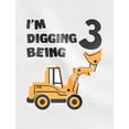 thumbnail image 3 of 3rd Birthday Shirt Boy 3 Year Old Construction Party Toddler Boys Shirts 2T black/white, 3 of 7