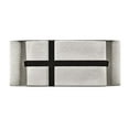 thumbnail image 4 of Bague Alliance pour Homme en Titane Biseauté 10 mm en Émail Noir Brossé Croisé, 4 of 5