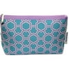 Clinique Jonathan Adler Blue and Purple Cosmetic Makeup Bag