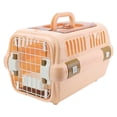 thumbnail image 4 of Jaula transportadora para gatos y mascotas, cómoda, portátil, con lados rígidos, ventilación superior incorporada, versátil, para perros, estuche de Naranja, 4 of 8