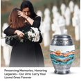 thumbnail image 4 of Paper Waves Small Cremation Urns For Human Ashes - Urn For Mom Ashes - Urns For Women Human Ashes - Cremation Urns For Women - Cremation Container (Size-3inch,1pcs), 4 of 5