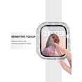 thumbnail image 2 of 1pc Fashionable Gorgeous Double Rhinestone Pc Protection Case, Compatible With Apple Watch 38mm 40mm 41mm 42mm 44mm 45mm 49mm,Compatible With Apple Watch Series 1-9 & Se, With Tempered Glass Screen Pr, 2 of 5