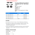 thumbnail image 2 of Front Axle and Wheel Hub Assembly Kit - Compatible with 1998 - 2000 Chrysler Cirrus 1999, 2 of 2