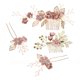 thumbnail image 1 of 4 piezas Boda de boda de moda hecha a mano Peinado juego de peinados florales accesorios para el vestido de novia de rehinestona (rosa) HOMEMAXS MX4756036, 1 of 6