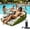 Green, variant on 3-in-1 Inflatable Pool Lounge Chair for Adults, Heavy Duty U-Shaped Water Float Sofa with Mesh Seat, Cup Holder & Air Pump, Comfortable Pool Hammock Recliner for Lake, Beach & Summer Parties