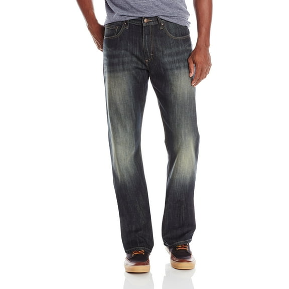 Wrangler Men's Authentics Premium Relaxed Boot Cut Jean, Blue/Black Stretch, 38W x 32L