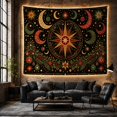 thumbnail image 6 of Sextant Compass Map with Pointed Starburst Rose Sharp, Adventurous Vintage for Nautical Decor Lovers, Nautical Wall Art, Christmas Gift, Tapestry Wall Hanging for Bedroom and Dorm, 6 of 7
