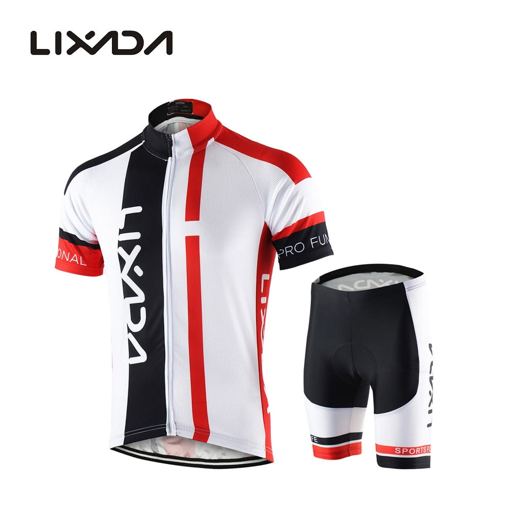 Details about   Team Cycling Sports Clothing Set Men's Jersey Bike Pad Bib Shorts Kits Shirt New 