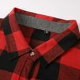 thumbnail image 4 of Arlun Plaid Flannel Long Sleeve Shirts for Women Buffalo Checkered Button down Loose Fit Blouse Tops Soft Comfy Fall Winter Stylish Outfits for Layering Red L, 4 of 7