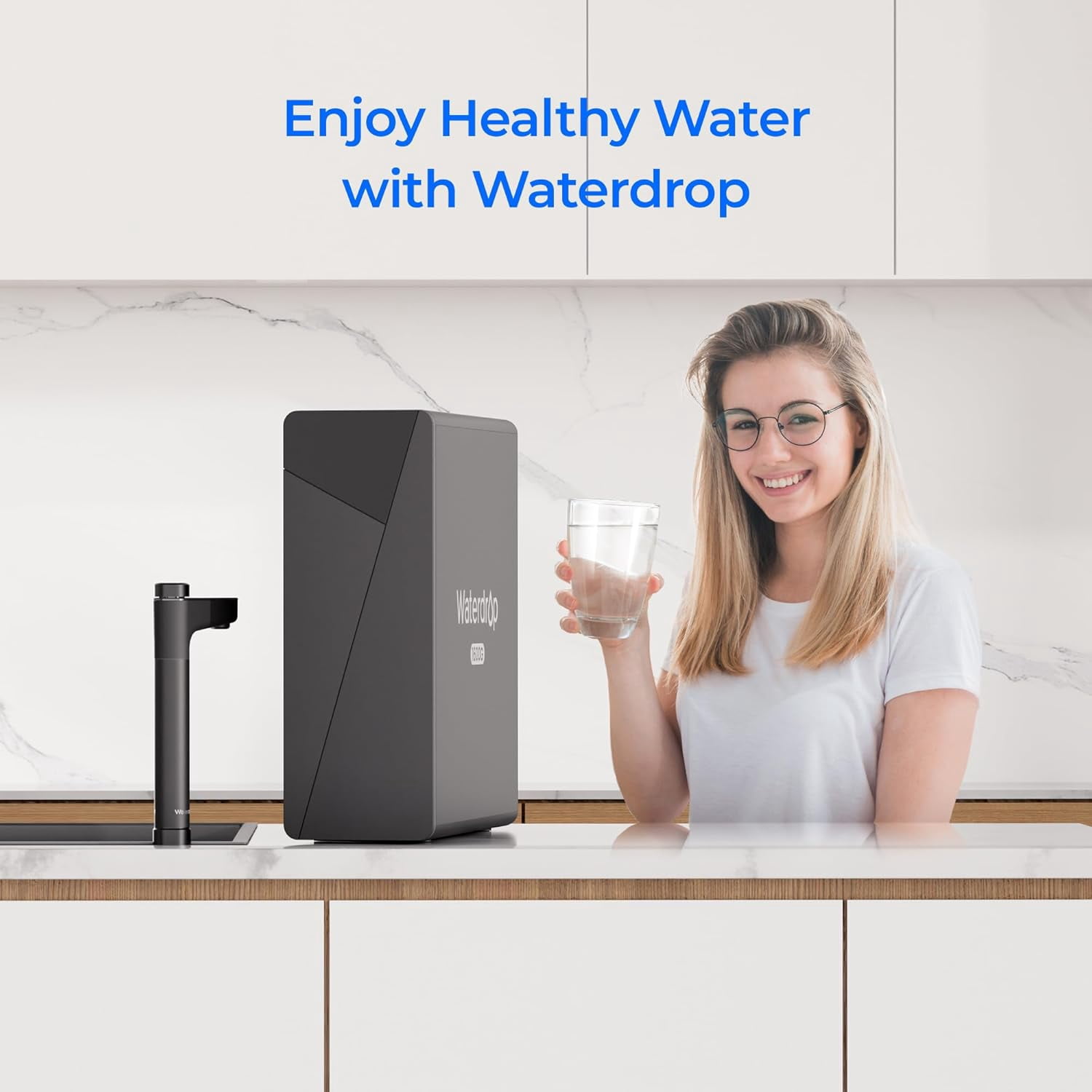 Waterdrop WD-F2 Filter, Replacement for WD-X12 & WD-X16 Reverse Osmosis System, 6-month Lifetime