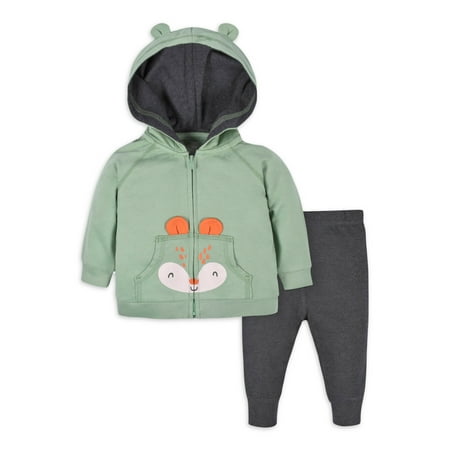 

Gerber Baby & Toddler Boy Zip-Up Hoodie Sweater & Joggers Outfit Set 2-Piece (Newborn - 5T)