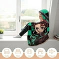 thumbnail image 6 of Demon Slayer Wearable Blanket Cloak Arctic Velvet Hooded Blanket Soft Fuzzy Hoodie Blanket Cape for Adults Kids 60"x80", 6 of 8