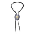 thumbnail image 1 of Elegante Bolo Tie de vaquero occidental con colgante Camisa de cuerda de cuero s Joyas para vestidos Accesorio de ropa de baile , M M M Sunnimix Corbata de hombre, 1 of 8