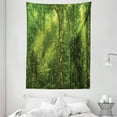 thumbnail image 1 of Rainforest Decorations Wall Hanging Tapestry, Sun Shining into Tropical Forest Adventure Hiking Environment Remote Dense Greenery, Bedroom Living Room Dorm Accessories, 60 X 80 Inches, by Ambesonne, 1 of 1