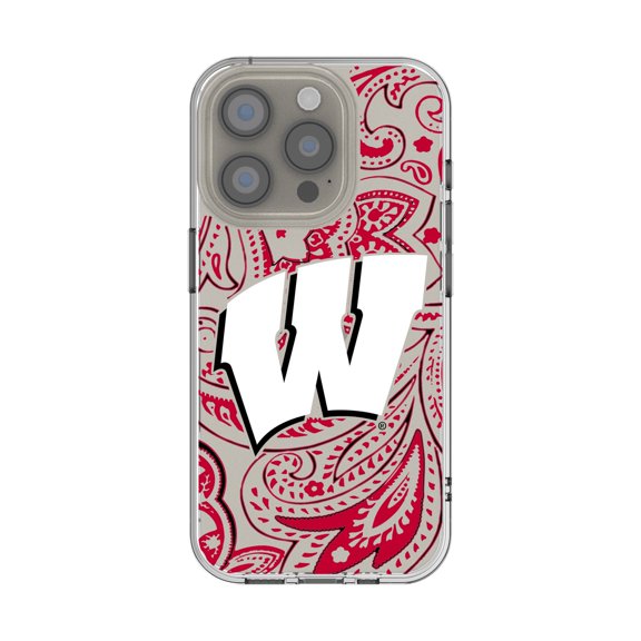 Wisconsin Badgers iPhone Paisley Design Clear Case