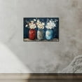 thumbnail image 4 of Farmhouse Flower Canvas Wall Art, Vintage White Flower Red Gray Blue Mason Jar Pictures Wall Decor for Bathroom, Rustic Farmhouse Wall Art Pictures for Bedroom, Living Room, Kitchen Decor 12x18 Inch, 4 of 5