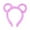 Purple, variant on Women Winter Thick Stuffed Headband with Bear Ears for Party Soft Comfortable Fashionable