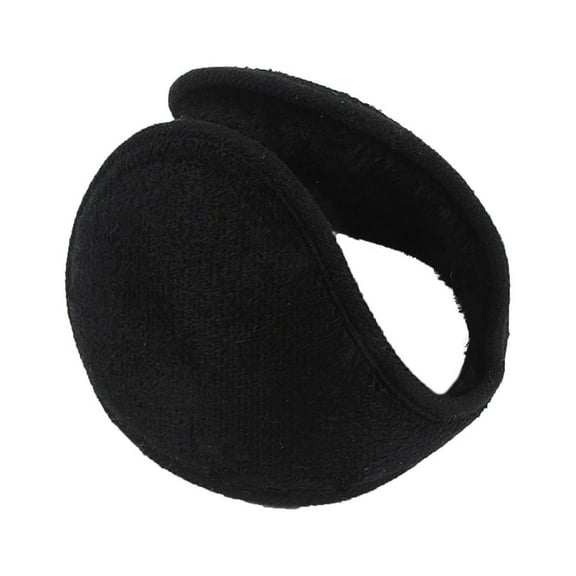 PINQI Men's Autumn Ear Warmer Unisex Ear Warmer Adjustable Behind The Head Soft Ear Cover for Cold Weather Outdoor Activities(Black,One Size)