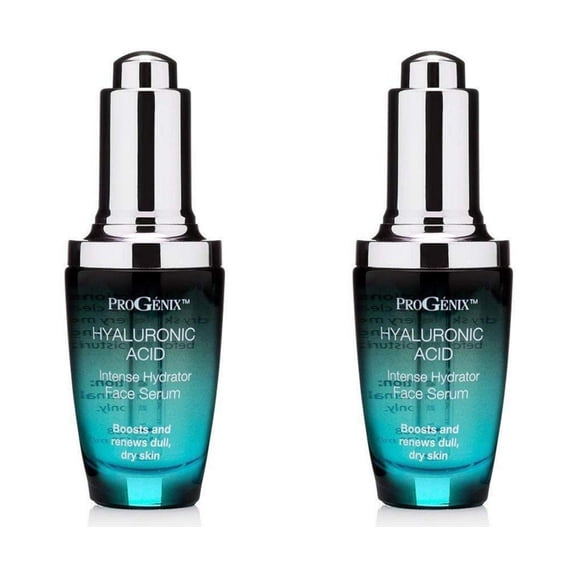 Progenix Hyaluronic Acid Face Serum Skin Care Booster Vitamin E 1 Oz Pk 2