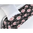 thumbnail image 3 of Love Bed Runner, Garden of Roses Symbol for Lovers Affection Realistic Design of Art, Decorative Accent Bedding Scarf for Hotels Homes & Guest Rooms, Twin, Pale Rose and Charcoal Grey, by Ambesonne, 3 of 3
