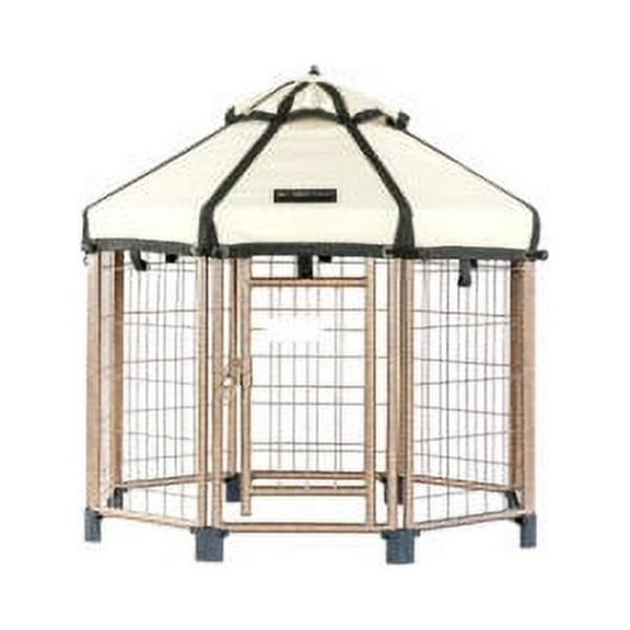 Pet Gazebo® 3FT Outdoor Dog Kennel with Canopy for Dogs, Beach Sand