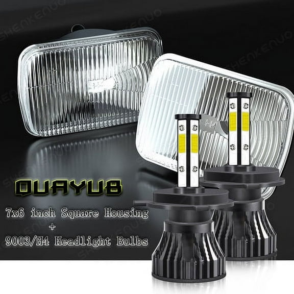 For Chevy Express Cargo Van 1500 2500 3500 Pair 7x6" 5x7" LED Headlights Hi/Lo