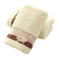 thumbnail image 1 of Laklulu Juego de toallas de mano de 2 toallas decorativas suaves de baño de algodón estampadas para lavado de cara, 1 of 6