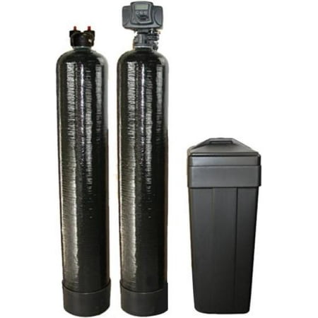 Whole House Dual Fleck Water Softener 32,000 Grain + Upflow Carbon 1 Cubic Ft Filtration System,