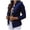 Navy, variant on NARABB Women Blazers Suit Jacket Solid Color Long-Sleeved Slim-Breasted Small Suit Short Coat Top Business Suit Office Work Outwear