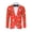 Santa Claus Red, variant on Men's Christmas Suit Jacket Christmas Fun Ugly Single button Holiday Print