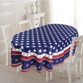 thumbnail image 5 of 4th of July Tablecloth 54 x 72 inch Memorial Day Patriotic Table Cloths Waterproof American Flag Table Cloth for Oval Table, 5 of 6