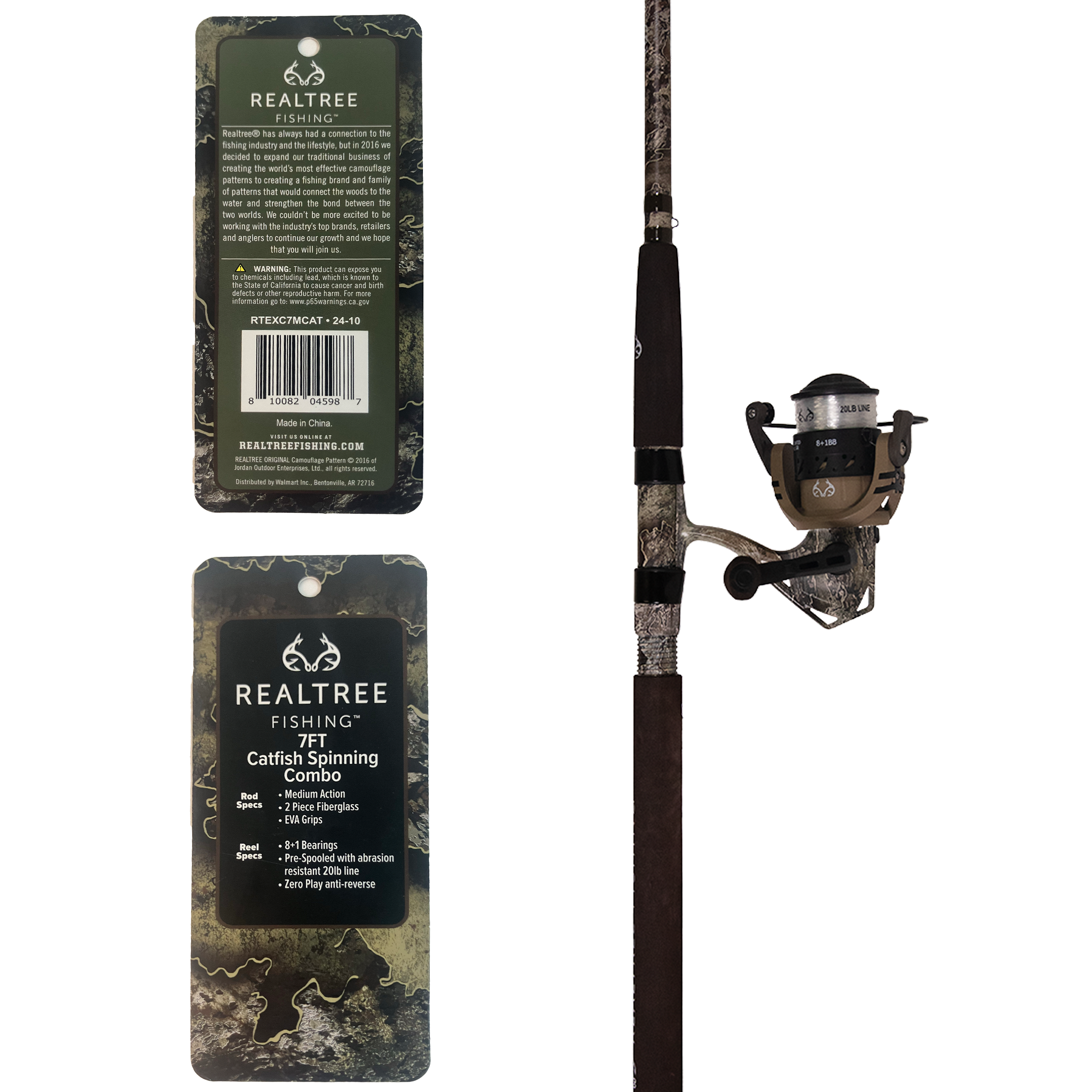 Realtree Escape Catfish 7 ft Medium Heavy Spinning Combo photo 6