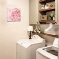 thumbnail image 4 of Pink Bathroom Decor - Pink Rose Close Up Canvas Wall Art Blush Pink Room Decor Aesthetic Light Pink Bedroom Decor Pink Artwork for Home Walls Floral Wall Pictures for Bathroom Wrapped 14x14inch, 4 of 6