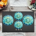thumbnail image 2 of BaHomeck Electric Stove Burner Covers Set of 4,Round Metal Gas Stove Burner Covers 8 Inch and 10 Inch,Kitchen Decor,Mandala Of The Element Air With Blue And Turquoise Colors, 2 of 2