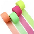 thumbnail image 1 of 8 rollos de serpentinas de papel crepé para decoración de bodas, cumpleaños y fiestas. Papel arrugado fluorescente de colores para manualidades. Tiras largas para cortar y dar forma fácilmente., 1 of 4
