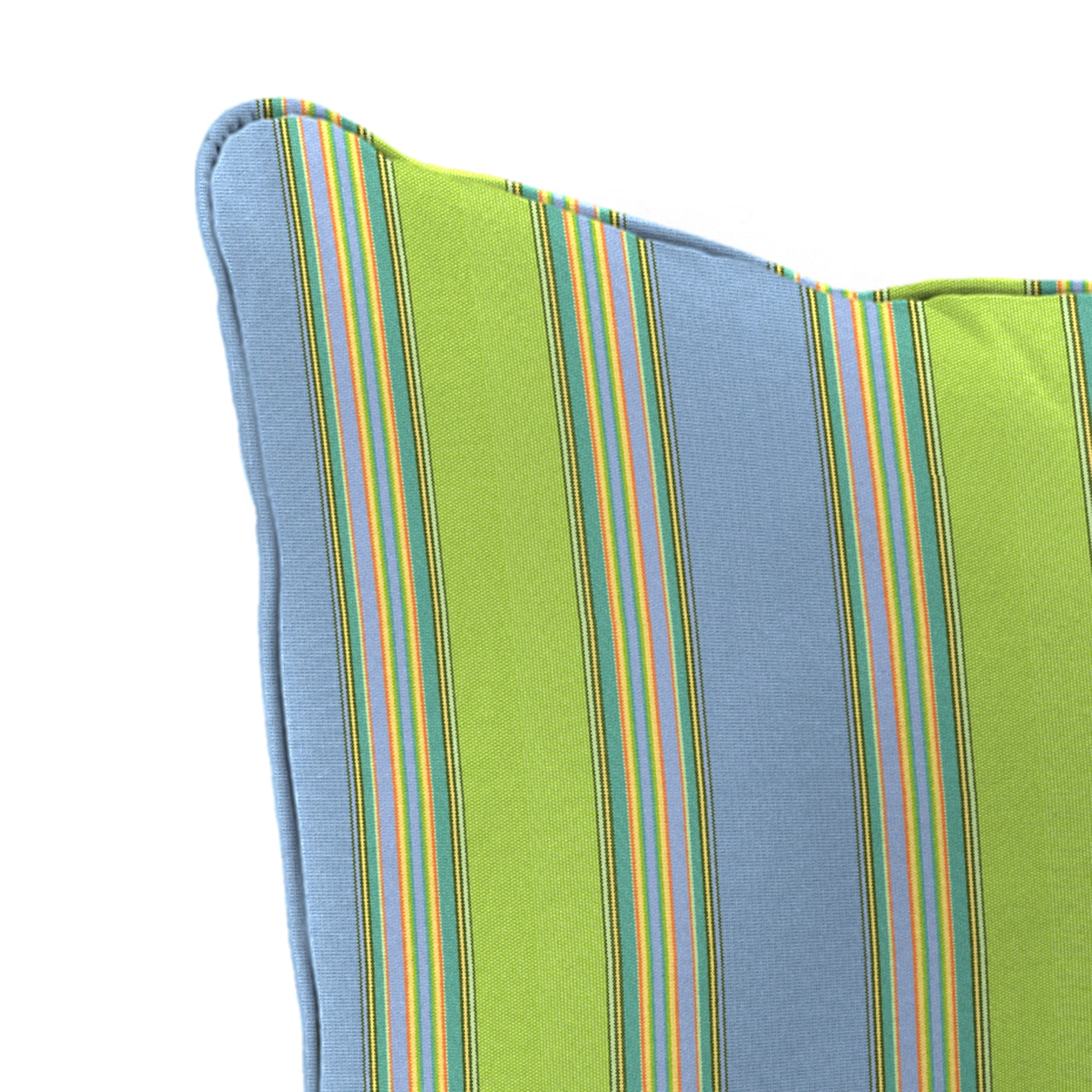 Jordan Manufacturing Sunbrella 46.5" x 24" Bravada Limelight Multicolor Stripe Rectangular Outdoor Deep Seat Chair Cushion Set with Welt