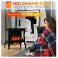 thumbnail image 4 of 24" Electric Fireplace, Freestanding Heater with Realistic Flame Effect, 1500W Indoor Stove for Living Room, Black, 4 of 9
