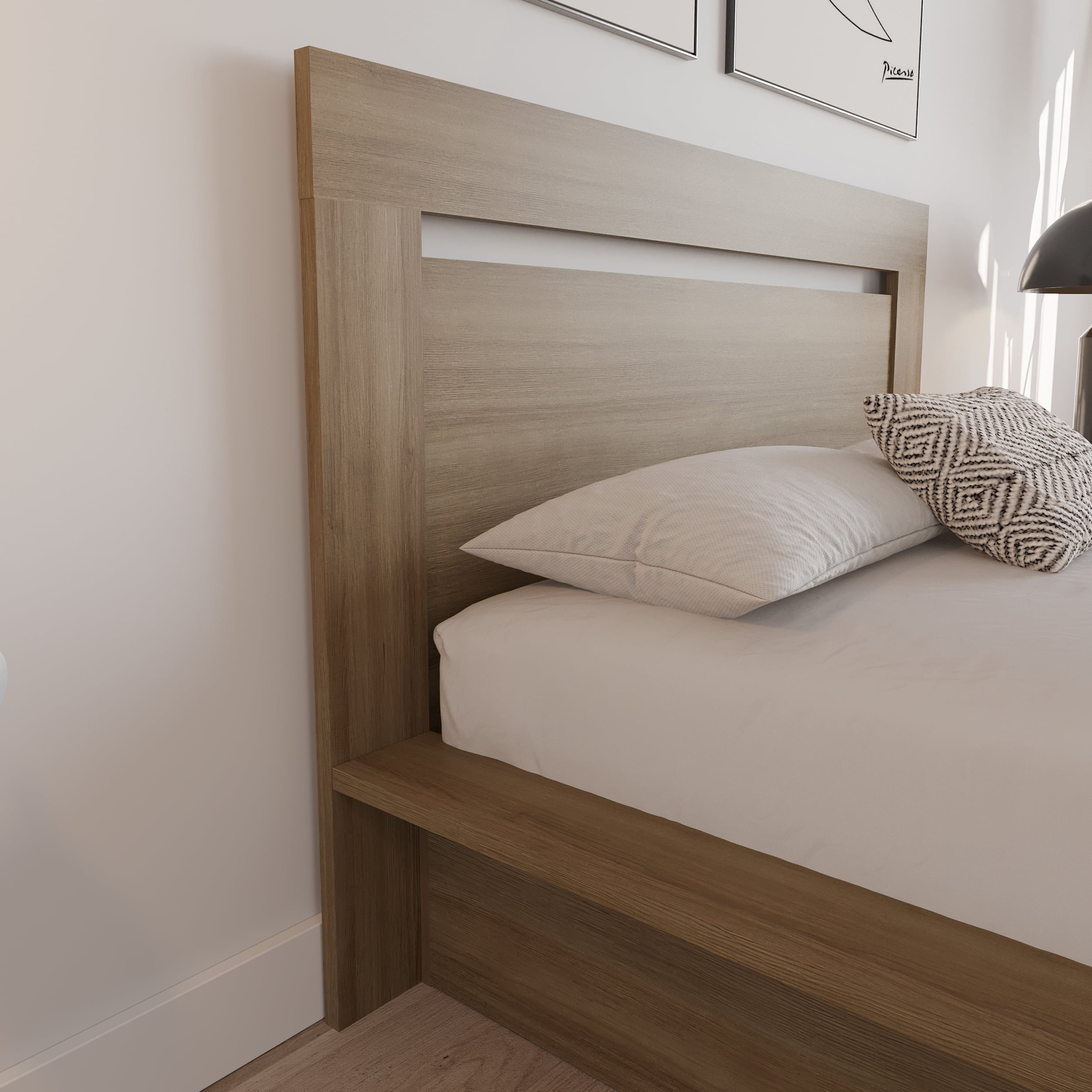 Nexera Malibu Full Size Headboard, Brown Oak