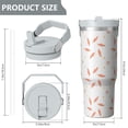 thumbnail image 4 of Modern 30oz Handheld Travel Tumbler with Handle – Double Wall Stainless Steel Insulated Cup, Flip Straw Lid, Leak-Proof & BPA-Free for Hot and Cold Drinks – Durable Coffee & Juice Mug White, 4 of 7