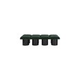 thumbnail image 6 of Meridian Furniture Pavilion Green Boucle Fabric Bench, 6 of 6