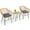 Gray, variant on Spaco 3 Pieces Rattan Furniture Set, Outdoor Patio Rattan Conversation Bistro Set with Cushioned Chair Table-Navy