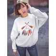 thumbnail image 2 of Crossed Arrows And Feathers. Sweatshirt Women -Image by Shutterstock, Female 3X-Large, 2 of 4