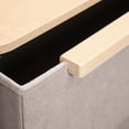 thumbnail image 2 of Buró Estilo Kanso con 1 Cajón y 1 Estante de Almacenamiento para Hogar y Oficina, Organizador con Estructura Metálica y Cajón de Tela No Tejida (Gris Claro y Natural), 2 of 4