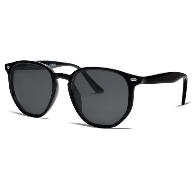 Gafas de sol polarizadas hexagonales VANLINKER negras para mujer