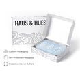 thumbnail image 4 of HAUS AND HUES Blue Wall Decor for Teen Girls - Evil Eye Wall Decor and Blue Posters for Dorms, Eye Art Decor Blue Aesthetic Room Decor Blue Print Wall Decor Bohemian (24" x 36" Framed Beige), 4 of 6